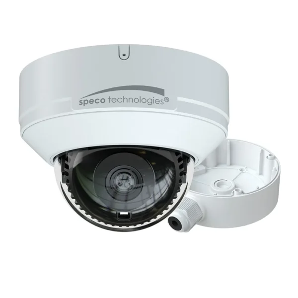 Speco 4MP H.265 AI IP Dome Camera w/IR - 2.8mm Fixed Lens & Junction Box