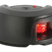 Attwood LightArmor Deck Mount LED Navigation Light 2NM Black Composite Red