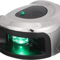 Attwood LightArmor Deck Mount LED Navigation Light 2NM Stainless Steel Green