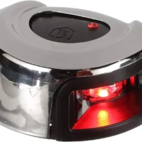 Attwood LightArmor Deck Mount LED Navigation Light 2NM Stainless Steel Red