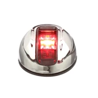 Attwood LightArmor Round LED Navigation Light 2NM Stainless Steel Red