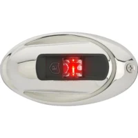 Attwood LightArmor Eliptical LED Navigation Light 2NM Stainless Steel Red