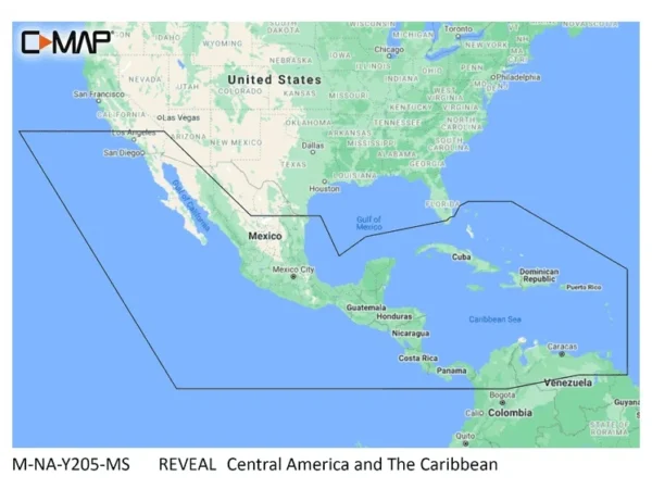 C-MAP Reveal Coastal Central America Caribbean