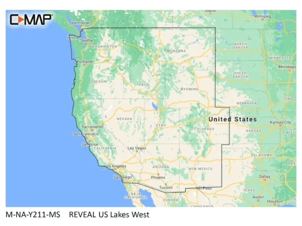 C-MAP Reveal Inland US Lakes West