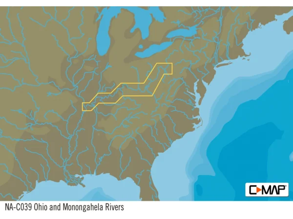 C-MAP NA-C039 Ohio River Cairo To Pittsburgh