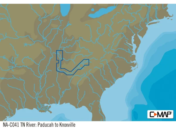 C-MAP NA-C041 Cartridge Tn River Paducah KY-KNOXVILLE