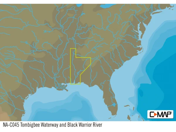 C-MAP NA-C045 Black Warrior & Lower Tom Bigbee River