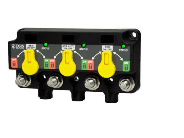 EGIS 8730-1535 XD Triple Flex Automatic Charging Relay with Knobs - Tinned Wire