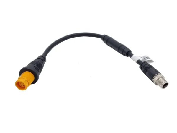 Lowrance M12M-5PF 1.2ft M12M 8-Pin to Yellow 5-Pin Ethernet Adapter Cable