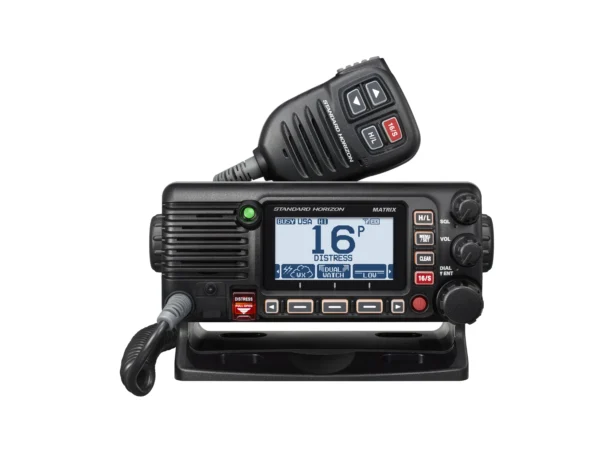 Standard Matrix AIS/GPS Black 25W Fixed Mount VHF NMEA2000