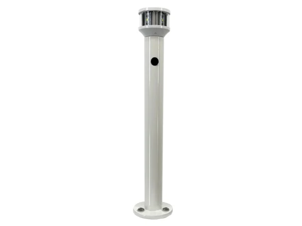 Seaview 24" White  Light Post With LTBLED12 Nav Light