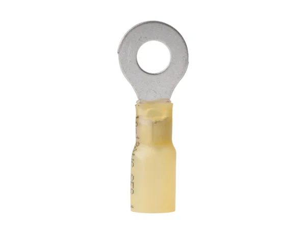 Ancor 12-10 1/4 Ring Terminal Heat Shrink Yellow 100 pack