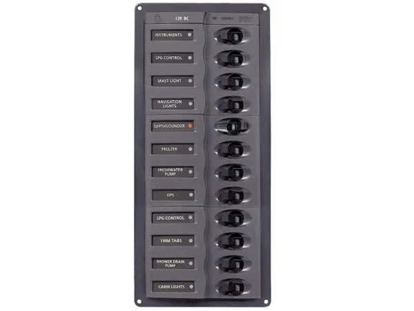 BEP 902NMV 12 Way DC Circuit Breaker Panel Vertical