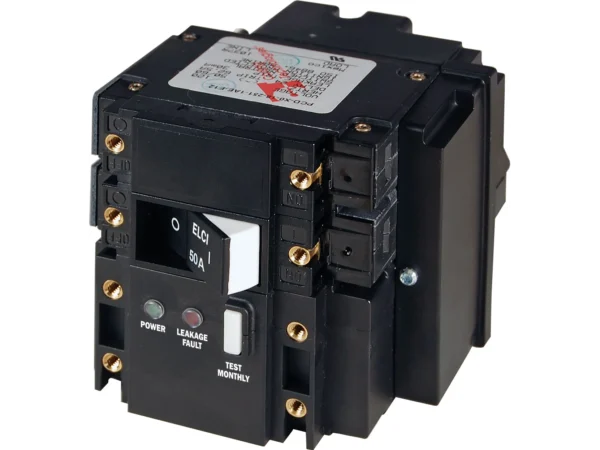 Blue Sea C-Series ELCI 50A 120v AC Double Pole Main Circuit Breaker - Image 1