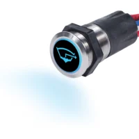 Blue Sea 4180 15A Push Button Backlit Switch Off-On