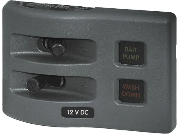Blue Sea Weather Deck Panel 12v 2 Gang Fuse Panel