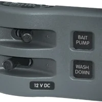 Blue Sea Weather Deck Panel 12v 2 Gang Switch Panel