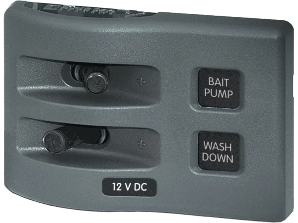 Blue Sea Weather Deck Panel 12v 2 Gang Switch Panel