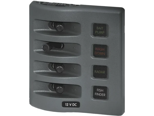 Blue Sea Weather Deck Panel 12v 4 Gang Fuse Panel