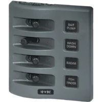 Blue Sea Weather Deck Panel 12v 4 Gang Switch Panel