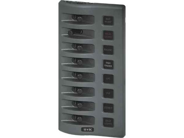 Blue Sea Weather Deck Panel 12v 8 Gang Fuse Panel