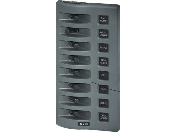 Blue Sea Weather Deck Panel 12v 8 Gang Switch Panel