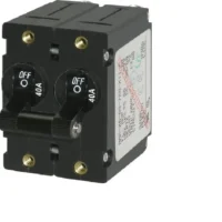 Blue Sea A-Series 40 Amp Circuit Breaker Black Toggle Double Pole
