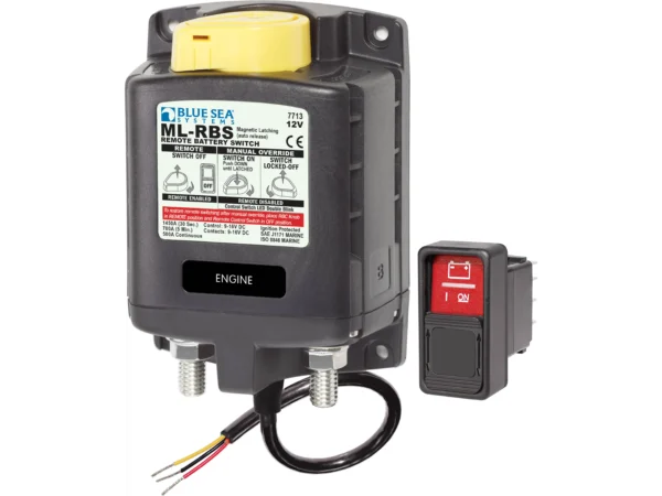 Blue Sea ML-RBS 12vDC 500A Remote Battery Switch With Manual Control Auto Release