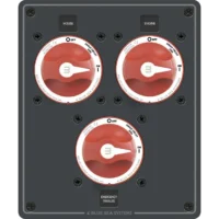 Blue Sea Traditional Metal Dual Bank Battery Management Panel