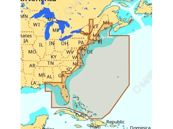 C-MAP NA-M022 Max Wide microSD East Coast And Bahamas
