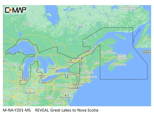 C-MAP Reveal Coastal Great Lakes to Nova Scotia