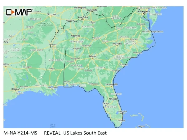 C-MAP Reveal Inland US Lakes South East