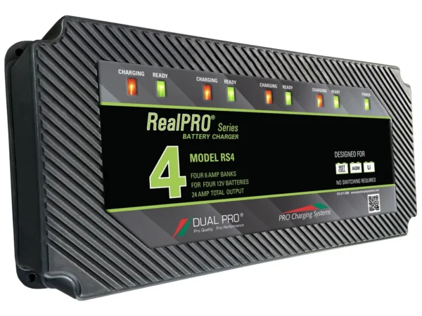 Dual Pro RS4 Battery Charger 4 Bank 24 Amps