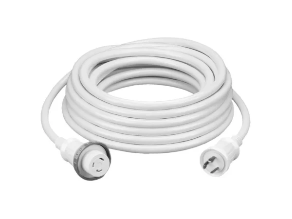 Hubbell HBL61CM08W 30A 50 ft White Shore Cord