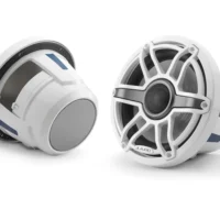 JL Audio M6 8.8in Coaxial Speakers White Sport Grille