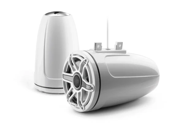 JL Audio M6 7.7in Enclosed Tower Speakers White Sport Grille