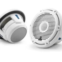 JL Audio M6 7.7in Coaxial Speakers White Classic Grille