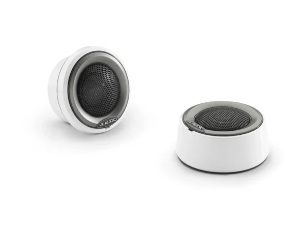 JL Audio M6 1in Component Tweeter White Mounting Cups and Gray Trim - Image 1