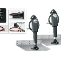 Lenco 9inx12in Standard Mount Trim tab Kit 12v Standard Integrated Switch