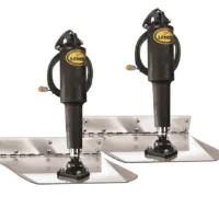 Lenco 12inx12in Standard Mount Trim Tab Kit 12v Electro Polished