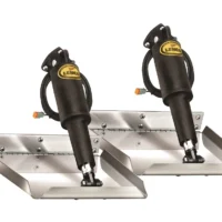 Lenco 12inx12in Edge Mount Trim Tab Kit 12v Electro Polished