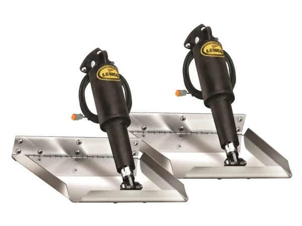 Lenco 12inx12in Edge Mount Trim Tab Kit 12v Electro Polished