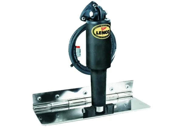 Lenco 4inx12in Limited Space Trim Tab Kit 12v Electro Polished