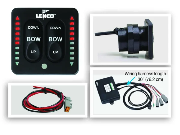 Lenco LED Two-Piece Indicator Switch with Pigtail for Single Actuator Systems - Image 1