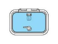 Lewmar Size 20 Ocean Series Hatch Flat Base