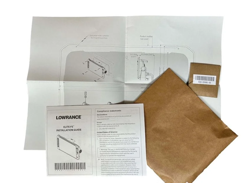 LOW00016446001 Lowrance Flush Mount Kit for Elite FS 12 - Image 1