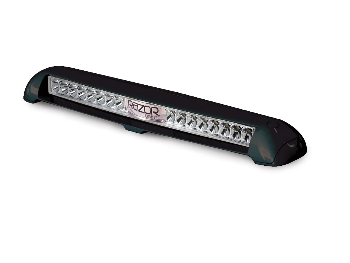 LUM101589 Lumitec Razor Spot Light Bar Flush Mount White LED Black Housing 12/24v - Image 1
