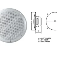 Polyplanar MA-4056 Spkr White 6in  Round Flush Mount