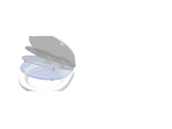 Raritan 1238SC Marine Style Seat and Cover White Slow Close - Image 1