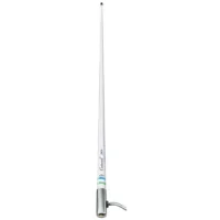 Shakespeare 5101 White 8ft 6dB VHF Antenna Chrome Ferrule 15ft RG58 Cable